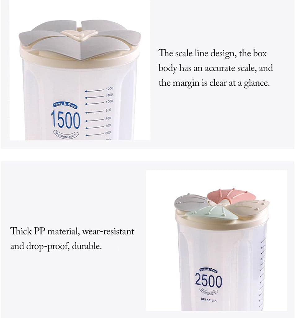 Food Storage Airtight Container Jar Dispenser 4 Sections