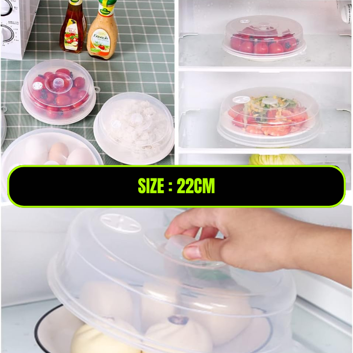 Food Cover for Microwave Oven β Plastic Anti-Splash Oil Preservation Lid with Safe Vent | Clear Kitchen Tool for Heating & Food Storage