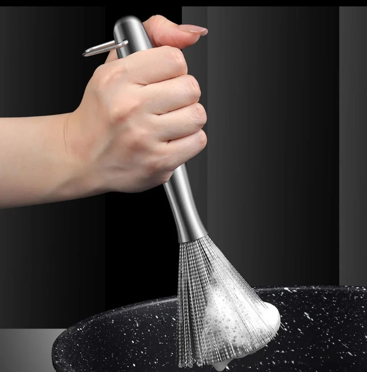 Stainless Steel Pan Brush Metal Cleaning Tool