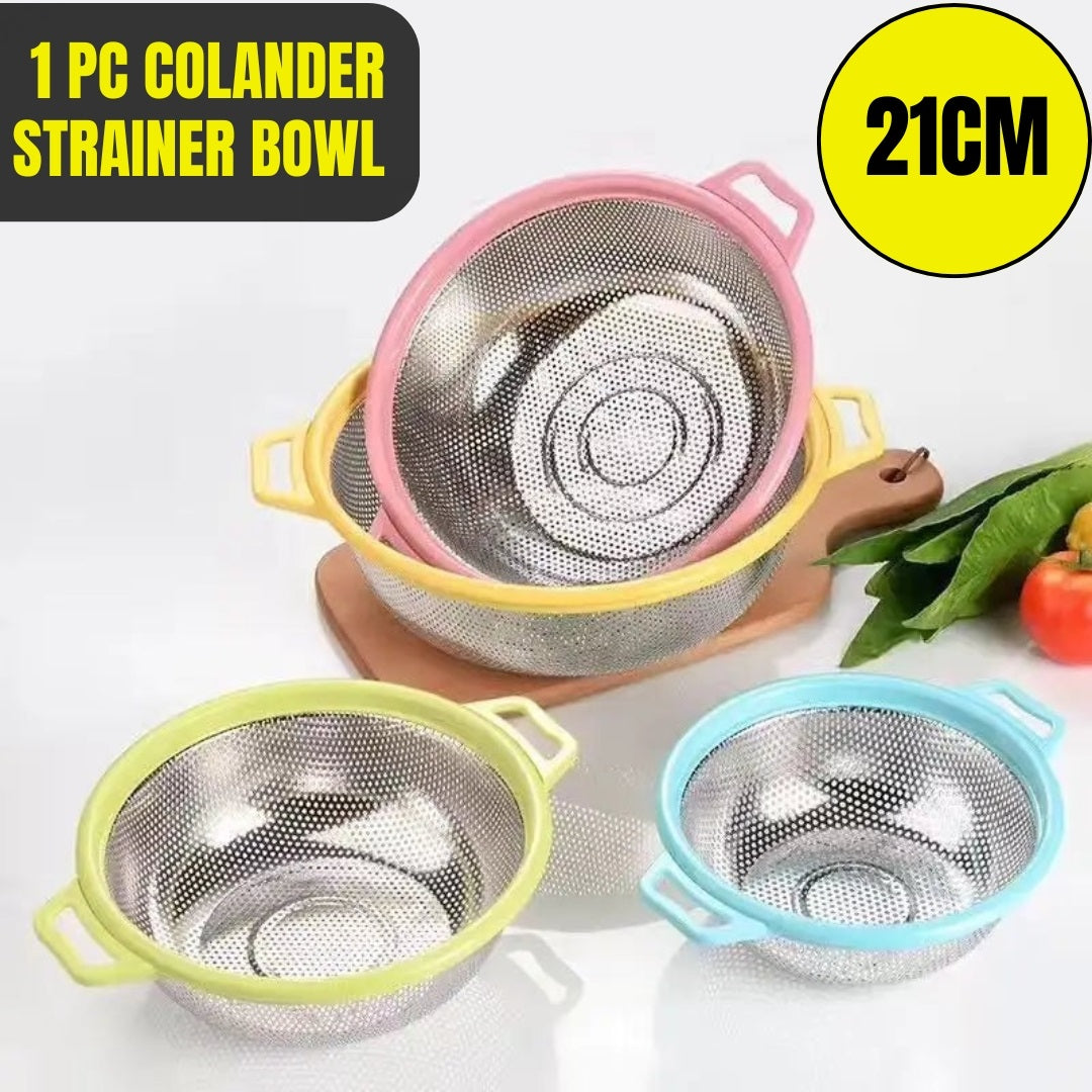 21cm Kitchen Colander Strainer Bowl Drain Washing Basket