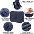 Portable Waterproof Travel Makeup Organizer Cosmetic Bag - Bathroom Storage - Carry Case Toiletry Bag For Men And Women -BLUE