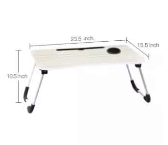 Foldable Multipurpose Table Computer Desk With Cup Holder - AABA MALL