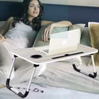 Foldable Multipurpose Table Computer Desk With Cup Holder - AABA MALL