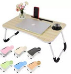 Foldable Multipurpose Table Computer Desk With Cup Holder - AABA MALL