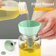 Mini Filling Funnel Flexible Silicone PP Funnel (Kuppi) Oil Spill With Fliter Sheet Multi Use Easy Pouring Kitchen Funnel For Cooking