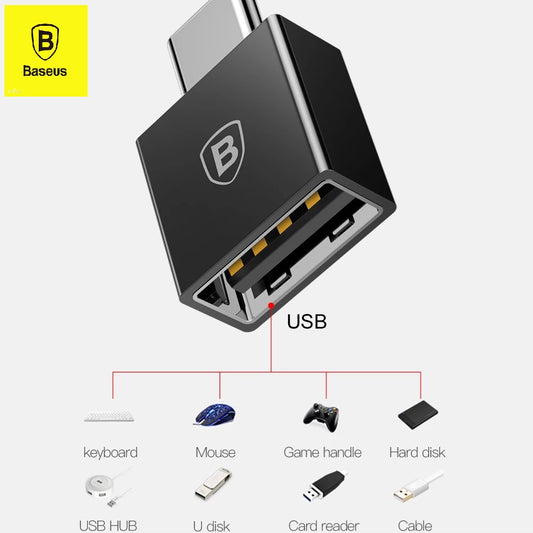 Baseus Exquisite Type-C Male to USB Female Adapter Converter TYPE C OTG