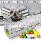 Self-Adhesive Kitchen Wall Aluminum Oil-Proof Stickers Anti-fouling High-Temperature Wallpaper Wall Sticker - AABA MALL