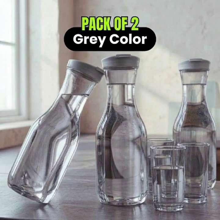 1.7 Litre Transparent Water Bottle with Flip Lid – BPA-Free Plastic Refrigerator Jug for Home & Kitchen