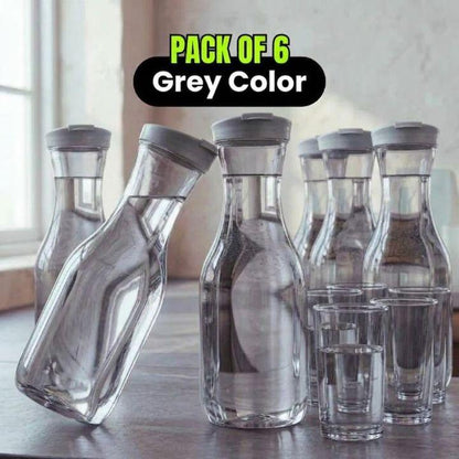 1.7 Litre Transparent Water Bottle with Flip Lid – BPA-Free Plastic Refrigerator Jug for Home & Kitchen