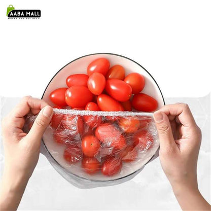 100PCS reusable elastic food bowl covers stretchable plastic wrap covers for bowls plates containers food storage kitchen use