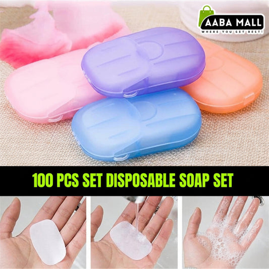 20 Pcs Set Disposable Mini Travel Camping PAPER Soap - AABA MALL