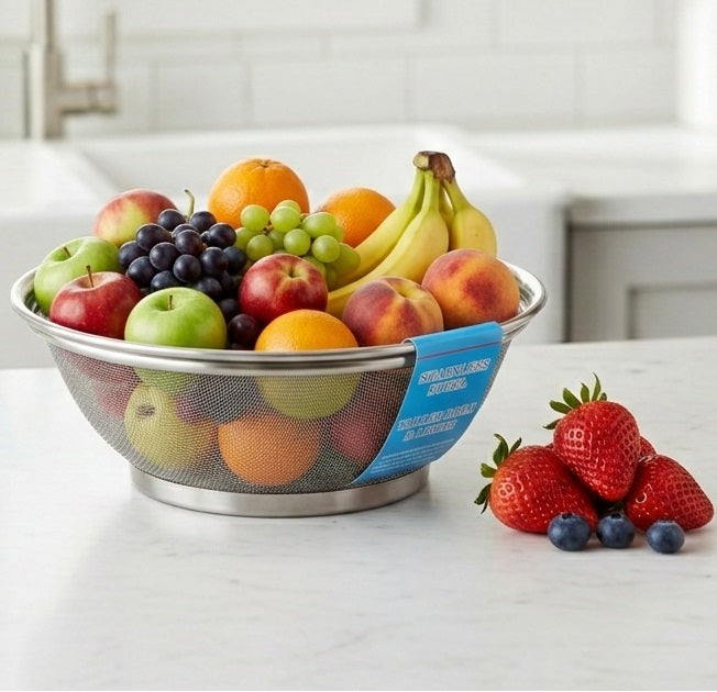 Modern Stainless Steel Multipurpose Fruit Basket ? Stylish Kitchen & Dining Organizer