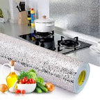 Self-Adhesive Kitchen Wall Aluminum Oil-Proof Stickers Anti-fouling High-Temperature Wallpaper Wall Sticker - AABA MALL