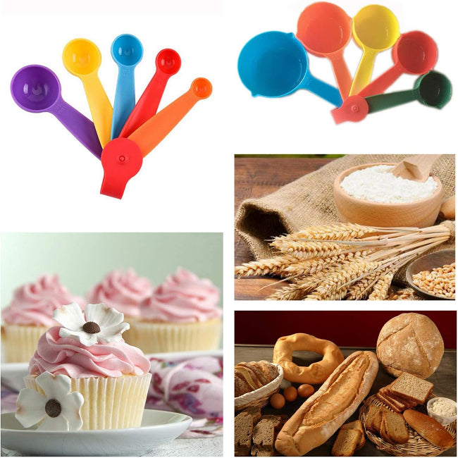 BPA-free plastic measuring spoons and cups