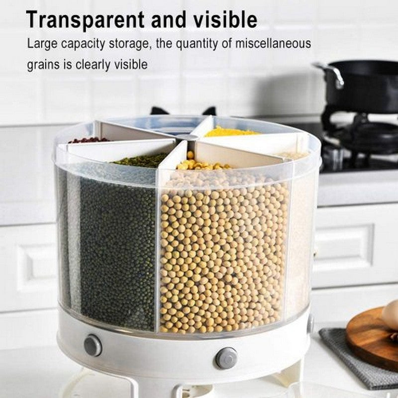 10Kg Revolving Rice & Grain Dispenser Cereal FOOD Storage Box - AABA MALL
