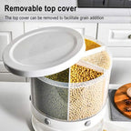 10Kg Revolving Rice & Grain Dispenser Cereal FOOD Storage Box - AABA MALL