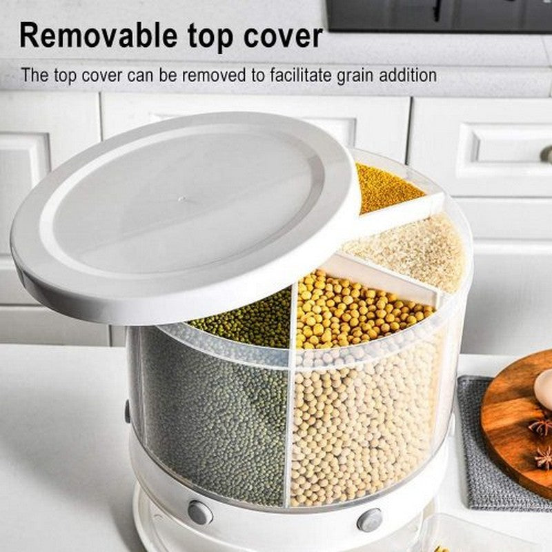 10Kg Revolving Rice & Grain Dispenser Cereal FOOD Storage Box - AABA MALL