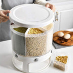 10Kg Revolving Rice & Grain Dispenser Cereal FOOD Storage Box - AABA MALL