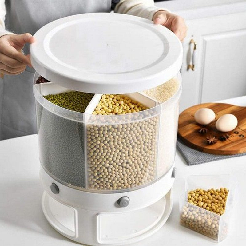 10Kg Revolving Rice & Grain Dispenser Cereal FOOD Storage Box - AABA MALL