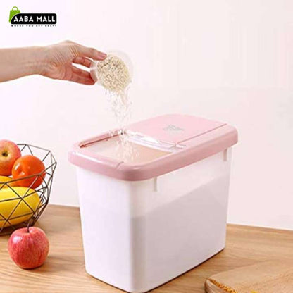 10kg Plastic Kitchen Rice Container – Moisture Resistant Storage Box for Rice, Flour, Dry Food & Animal Feed | High Capacity Durable Plastic Bin