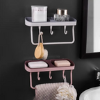 Portable Wall Mounted Soap Storage Rack with Sponge Holder - AABA MALL