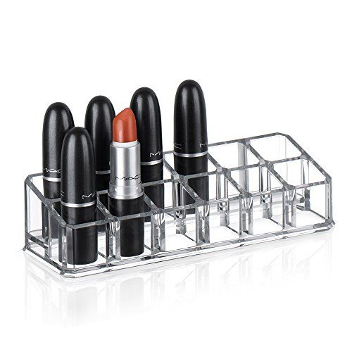 12 Section Acrylic Lipstick Brush Holder Makeup Vanity Box - AABA MALL
