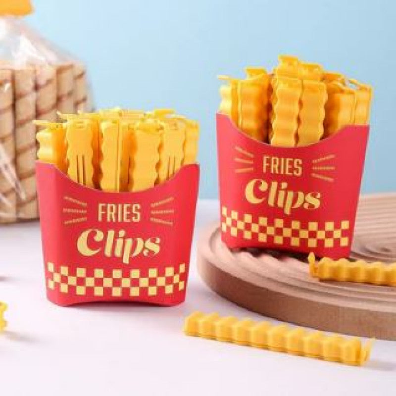 French fry shaped food sealing clips