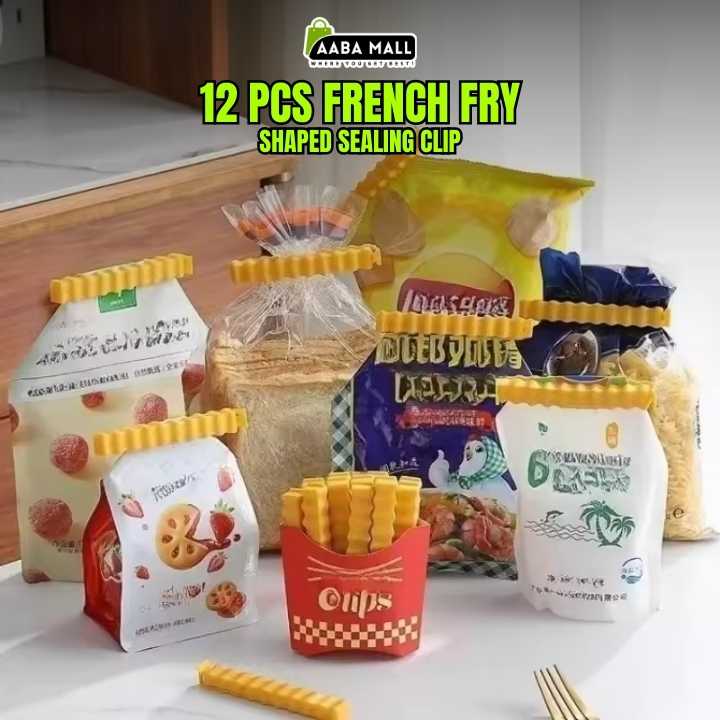 French fry shaped food sealing clips