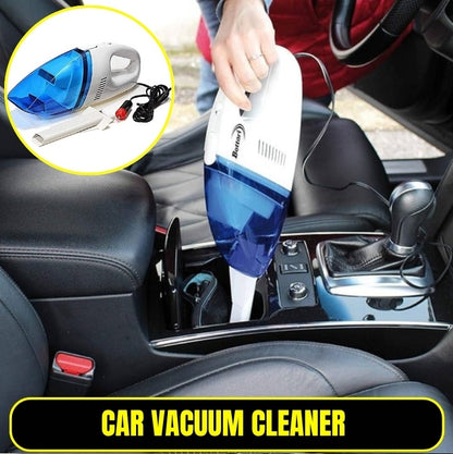 12V car vacuum cleaner with dual nozzle heads for cleaning vehicle interiors