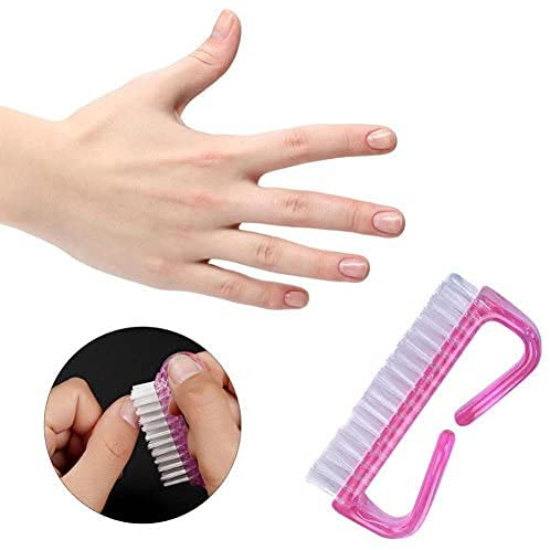 Nail Art Dust Cleaning Brush 3 Colors Manicure Pedicure Nail Art Tools Nail Art Cleaning Brush Finger Nail Care Dust Removal Handle Scrubbing Brush Manicure Tool