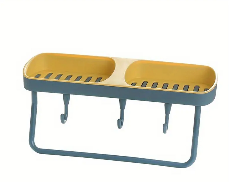 Portable Wall Mounted Soap Storage Rack with Sponge Holder - AABA MALL
