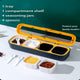 4 Grid Spice Jars seasoning box home kitchen flavoring box Seasoning containers With Spoons