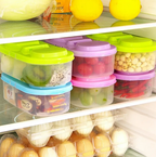 Multifunctional Kitchen Dual Compartment Storage Box Covered Food Miscellaneous Grain Sealed Tank Kitchen Refrigerator Plastic Storage Box - AABA MALL