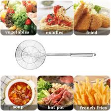 Deep Frying Strainer Spoon Mesh Net Strainer Ladle Long Handle - AABA MALL