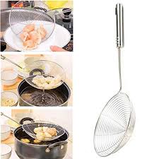 Deep Frying Strainer Spoon Mesh Net Strainer Ladle Long Handle
