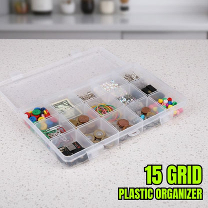 Transparent Plastic Organizer Storage Empty Box Multi Compartment Daily Use Accessories Container Earring Beads Jewellery