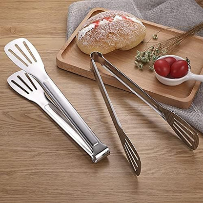 Chimta - Stainless Steel Kitchen Tong For Grilling ,BBQ and Flip and Fry Stylish Food Tongs