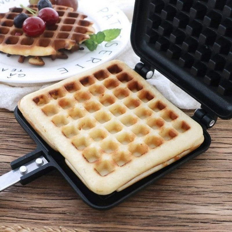 Cake Mold Household Waffle Non-Stick Pastry Gas Stove Baking Tray DIY Baking Tool Set Lattice Muffin Machine Mold Sandwich Toaster - AABA MALL