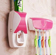 Automatic Toothpaste Dispenser With Toothbrush Holder Organizer Set | Wall Mounted Bathroom Storage | Hygienic & Space-Saving Toothbrush Stand