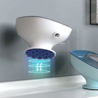 Bathroom Light Luxury Soap Box – Movable Soap Holder | Elegant Draining Soap Dish for Bathroom & Sink Counter - AABA MALL