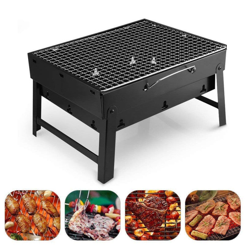 CHARCOAL BBQ GRILL FOLDING FOLDING BARB B QUE GRILL-BLACK