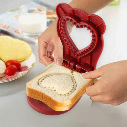 Heart Shape Sandwich Sealer & Cutter – Stainless Steel Bread Mold for Homemade Sandwiches