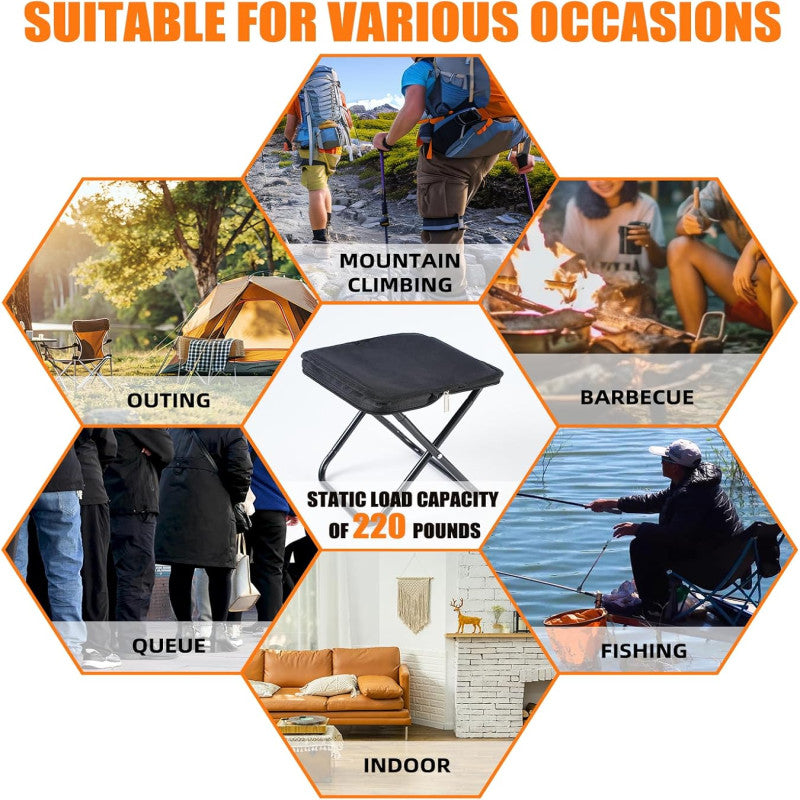 Foldable stool for BBQ, camping, and picnics