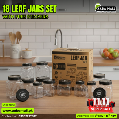Leaf Plastic Jar Pakistan 11.11 Deals 