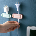 Multi-function Wall Storage Hooks Cable Organizer Strong Adhesive Hook Power Plug Hook Socket Hanger Holder Wall Mounted Hooks Power Plug Hook Socket Hanger Holder - AABA MALL