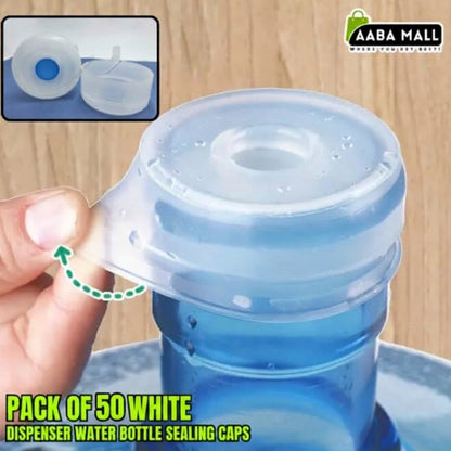 Blue water bottle with a sealing cap held by a hand, with AABA MALL branding.
