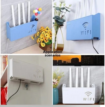Wall-Mounted Router Storage Box ? No-Drilling WiFi Box Organizer, TV Set-Top Box Holder for Living Room & Bedroom