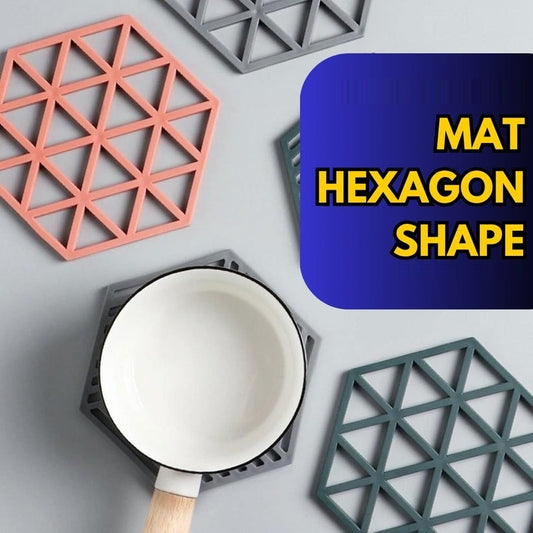 Flexible Durable Pot Holder Coaster Reusable Hexagon Cup Mat Heat Trivet for Kitchen