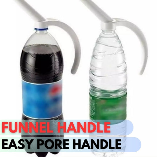 Bottle Handle for Easy Grip and Pour Plastic Unique Style Funnel Handle For Bottle Funnel Type White