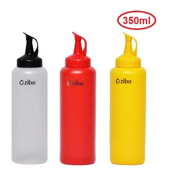 1 Pc ZIBA Ketchup Bottle - Pure Plastic 350ML - AABA MALL